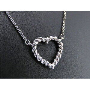 Tiffany Co Twisted Heart Silver Necklace Pendant